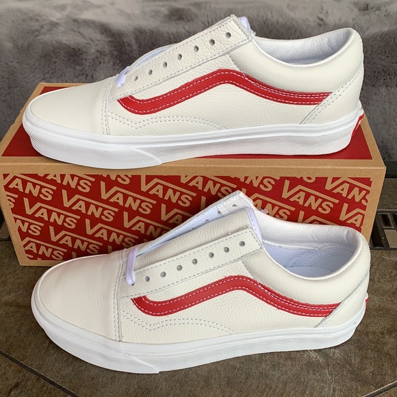 VANS OLD SKOOL LEATHER POP Trwht/Chili Pepper WMNS - Picture 3 of 14